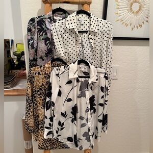 Floral, Polka Dot, and Animal Print Blouses